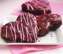 Brownies σε σχήμα καρδιάς